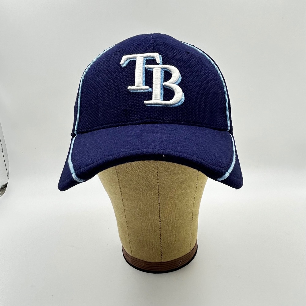 Tampa Bay Rays New Era Hat Mens M/L Navy Blue MLB 39THIRTY Batting Practice Cap